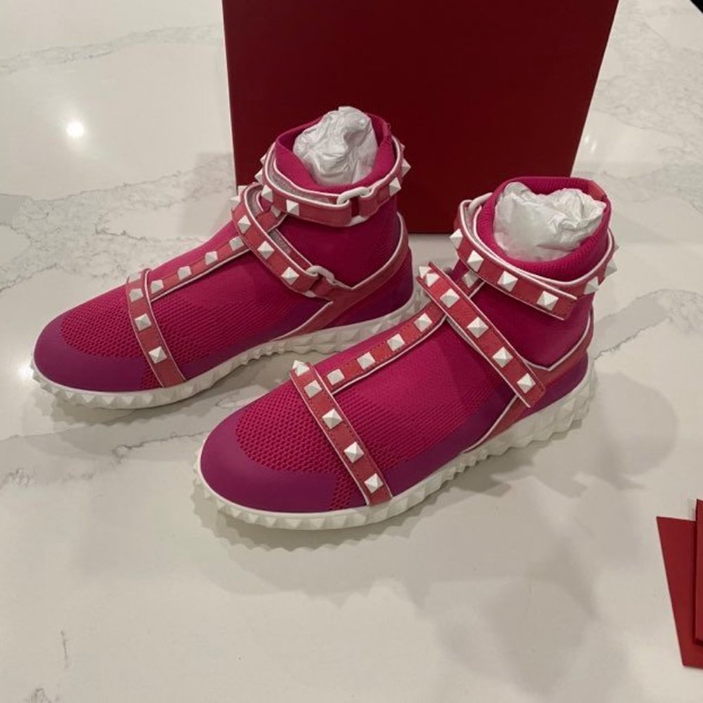 Valentino Rockstud body-tech high-top trainers ret